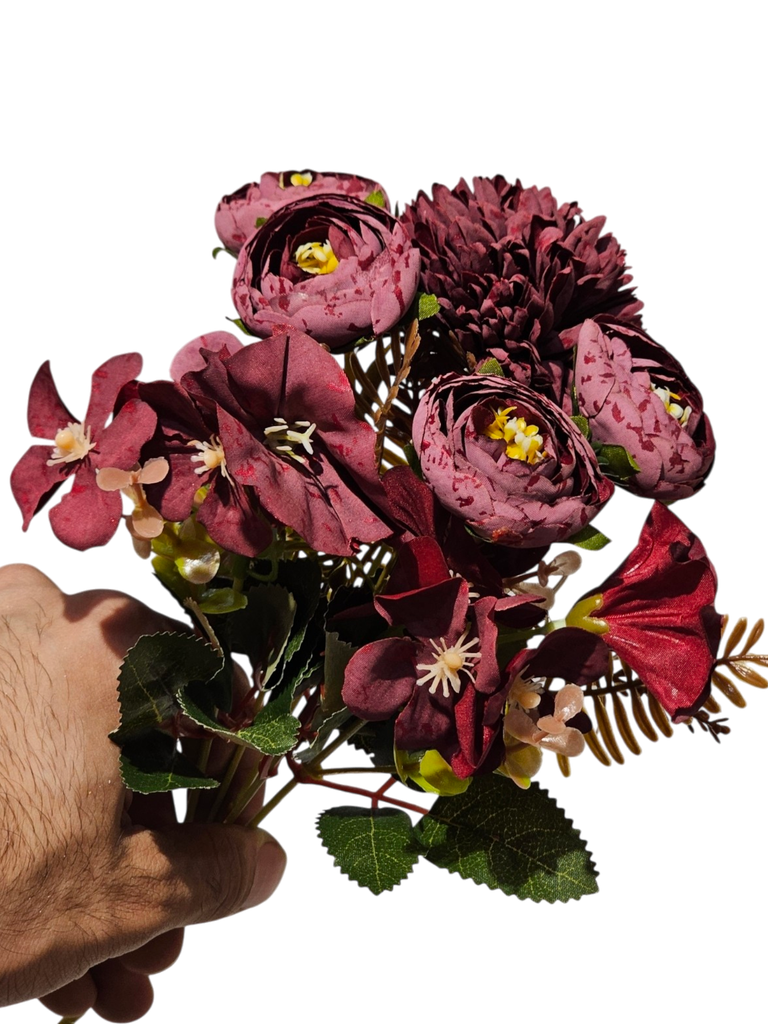 burgundy small flower