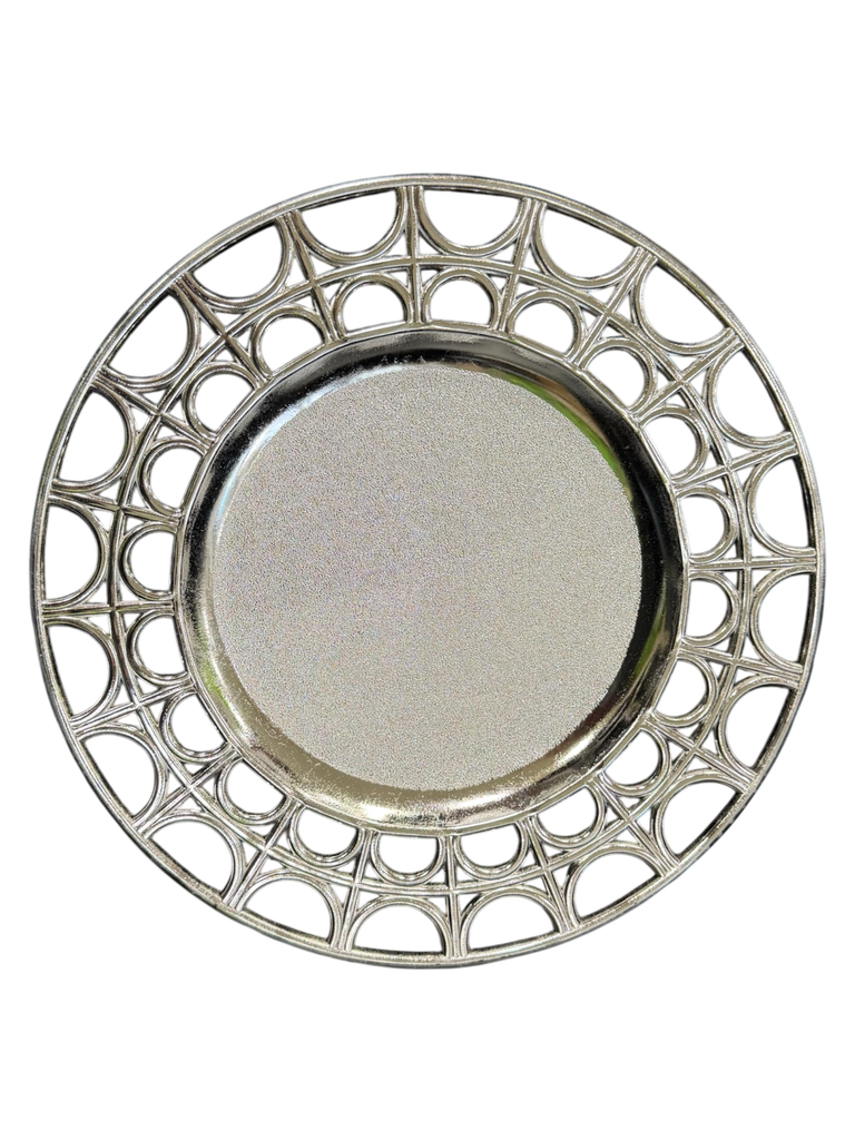 silver charger plate
