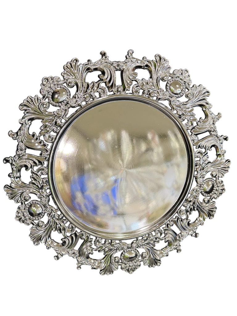 silver charger plate