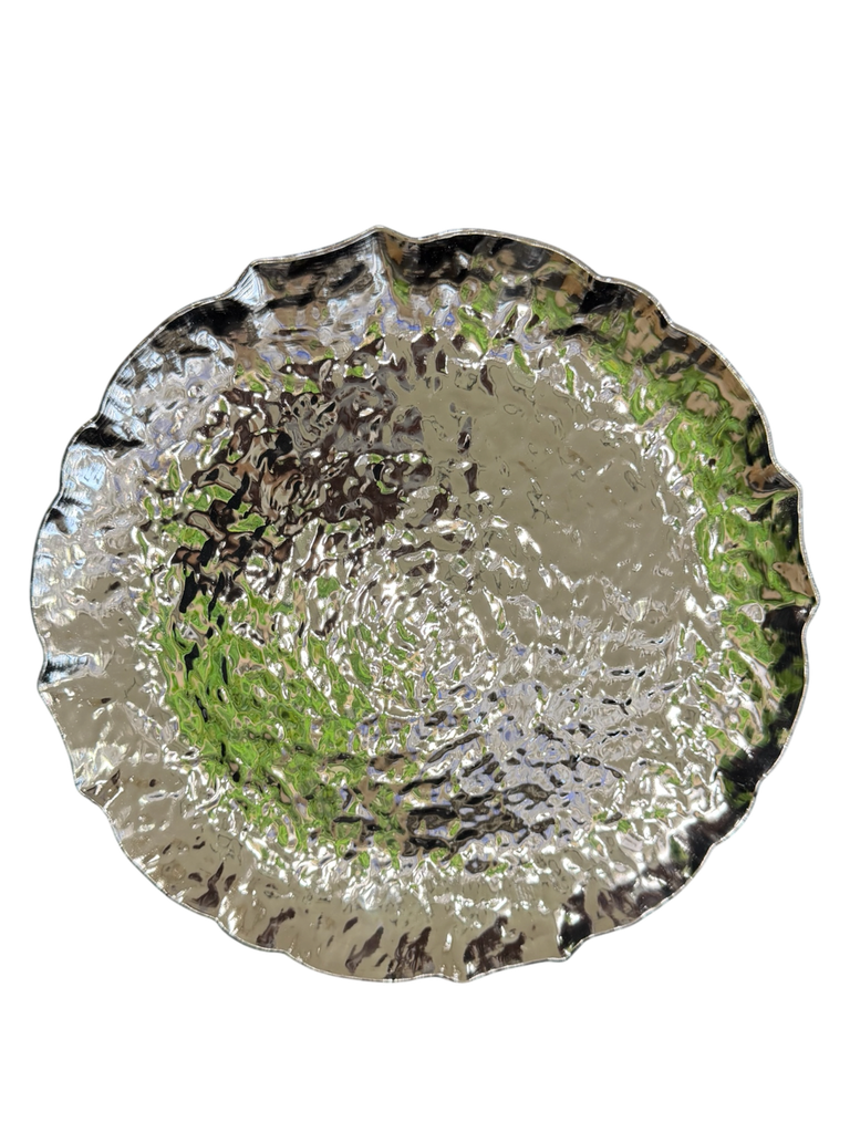 silver charger plate