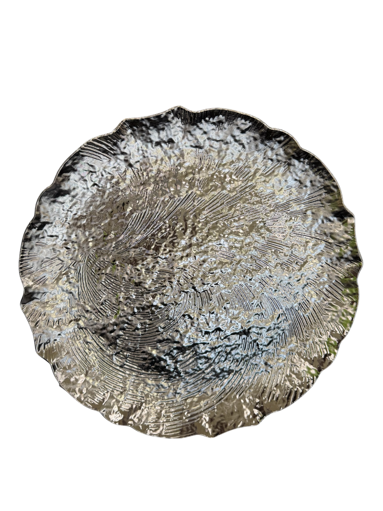 silver charger plate