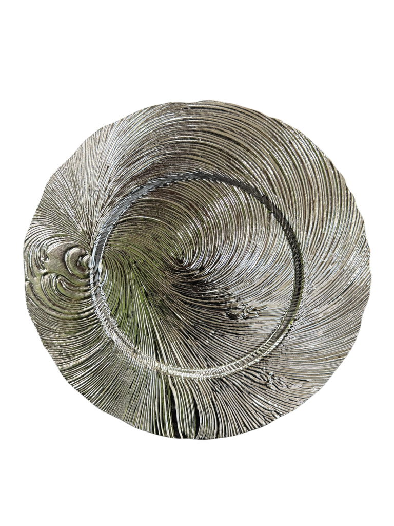 silver charger plate