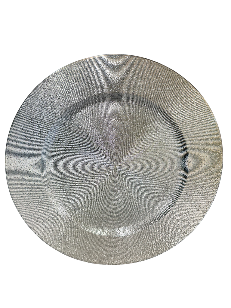 silver charger plate