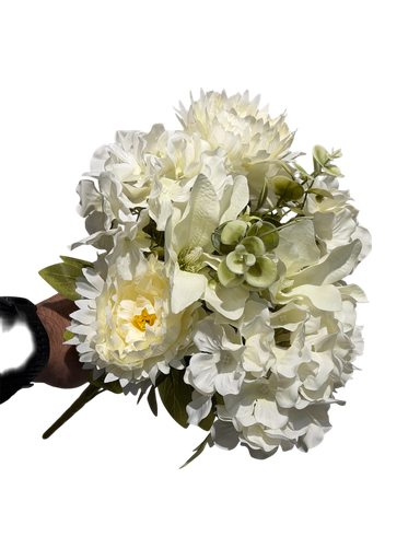 زهور الخليط الأبيض